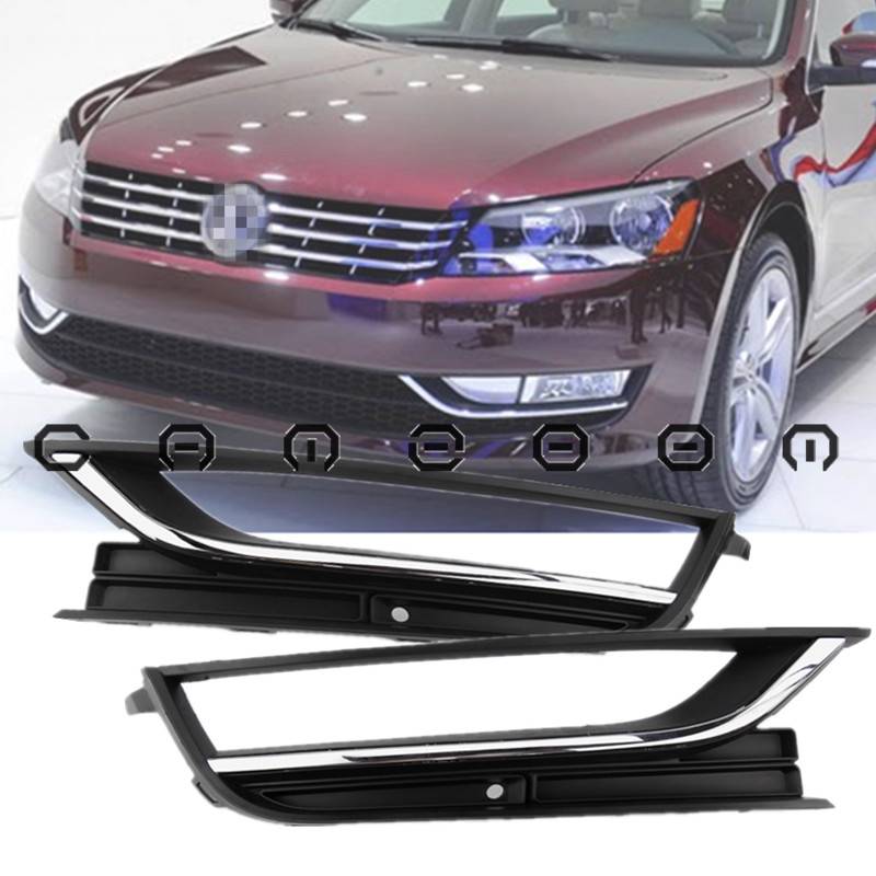 For 20122013 Volkswagen Passat NMS B7 Bumper Grill Vent w/ Chrome Trim Pair eBay