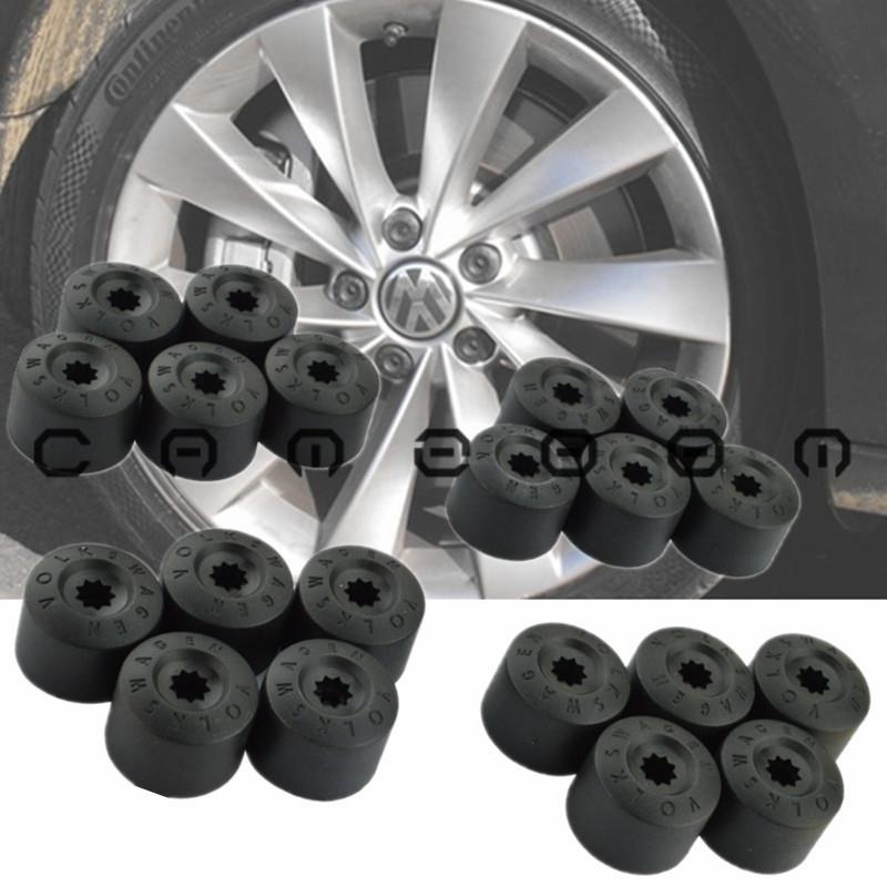 For Volkswagen Jetta Golf Passat Wheel Lug Nut Bolt Cover Cap 20pcs