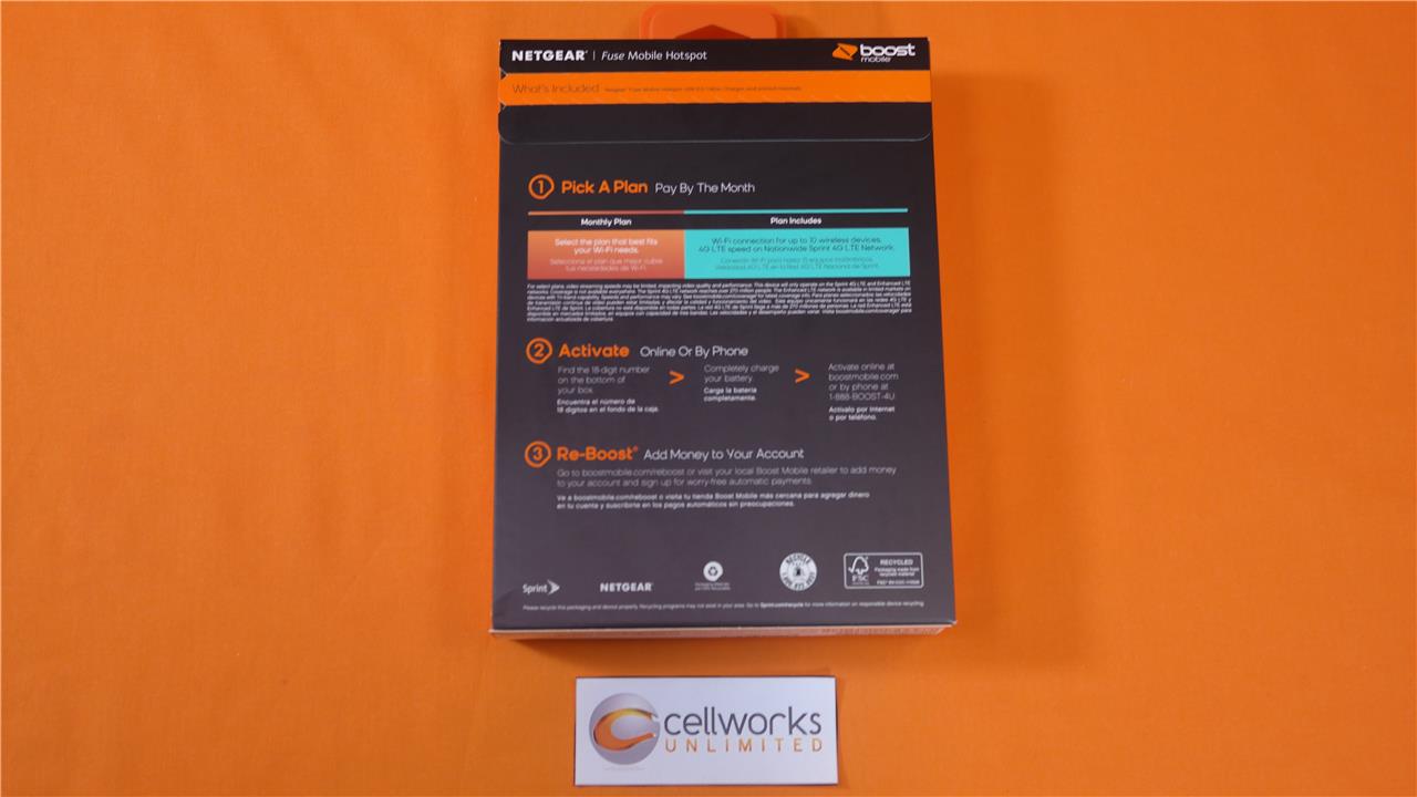 Netgear Fuse Mobile Hotspot ( Boost Mobile ) NTGR779 Black 4G LTE WiFi