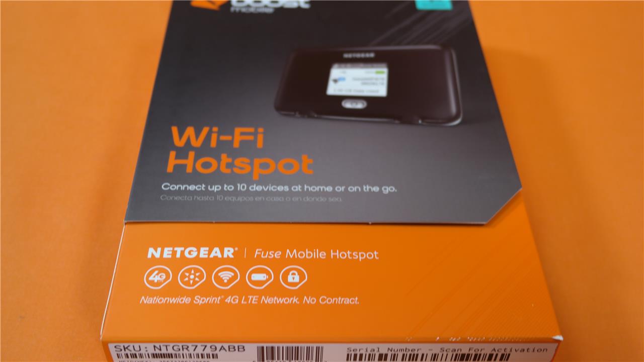 Netgear Fuse Mobile Hotspot ( Boost Mobile ) NTGR779 Black 4G LTE WiFi