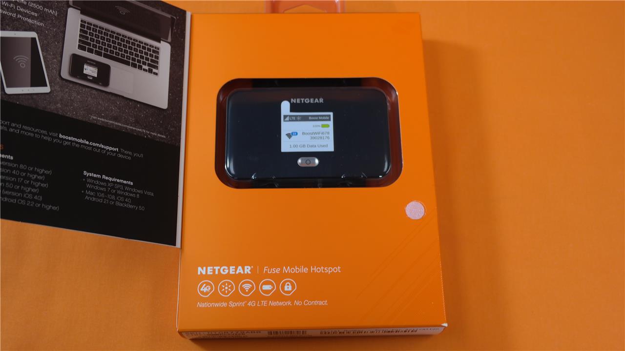 Netgear Fuse Mobile Hotspot ( Boost Mobile ) NTGR779 Black 4G LTE WiFi