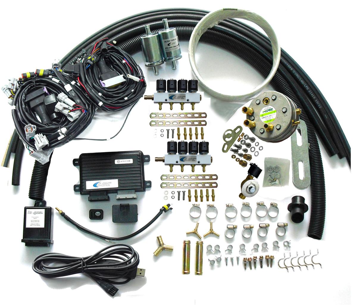 CNG sequential Injection Conversion Kits for 4cyl fuel injected vehicle