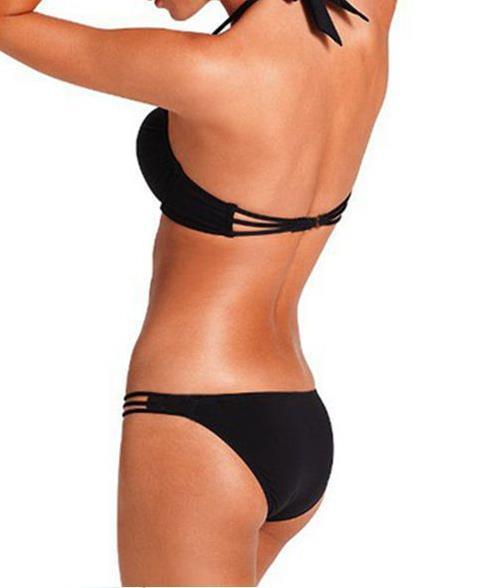 Women Pushup Padded Bra Brazilian Bikini Set Swimsuit Triangle