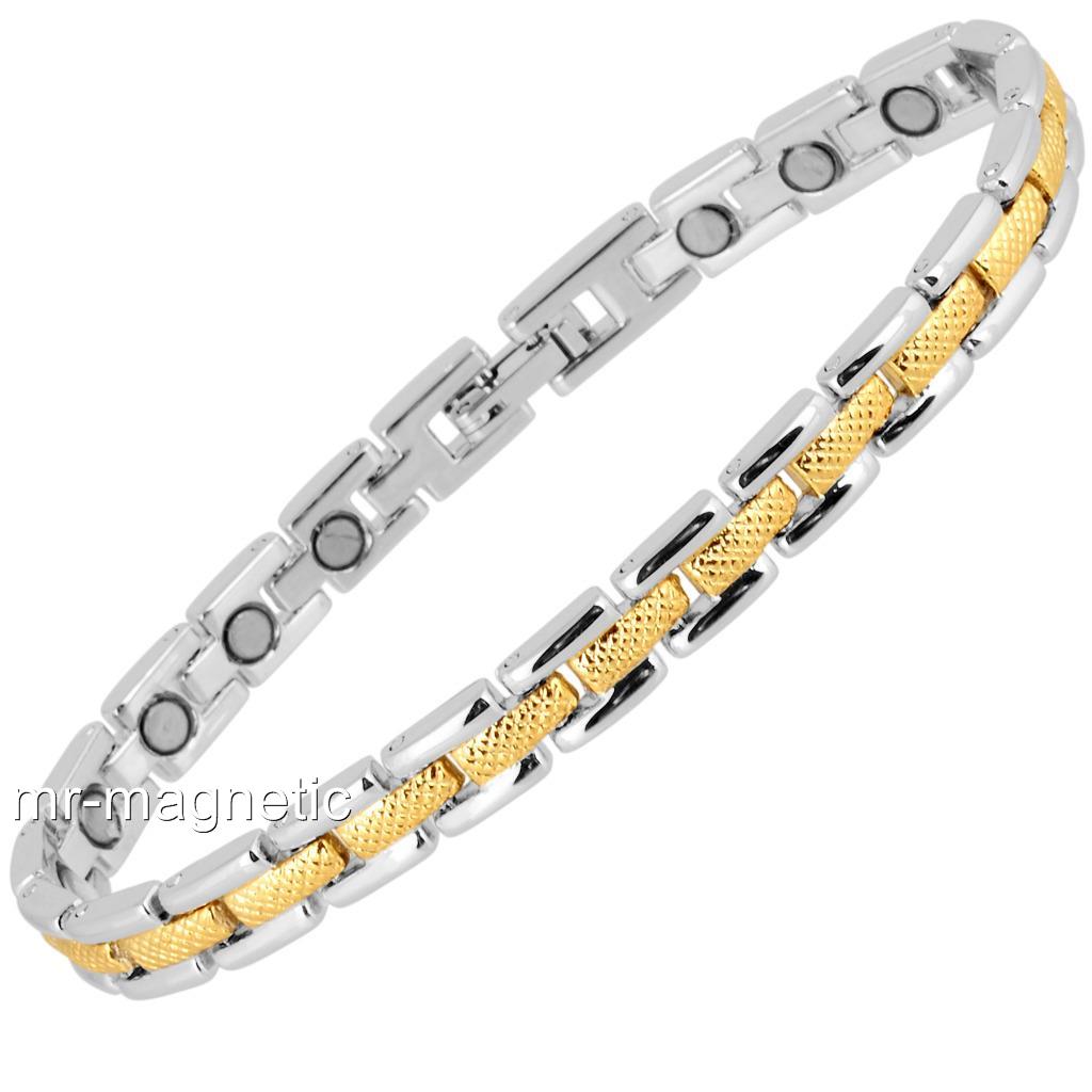 LADIES HEALING BRACELET SILVER GOLD COPPER BANGLE ARTHRITIS