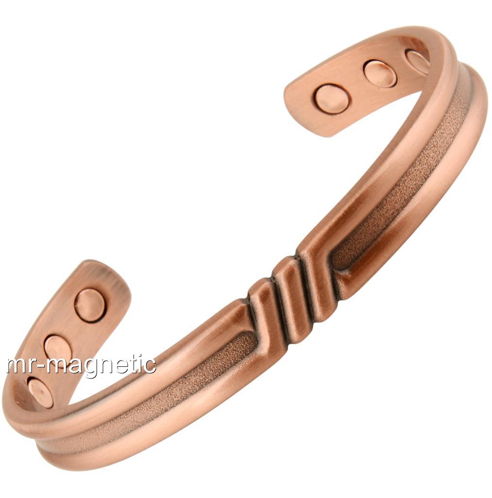 MENS LADIES COPPER HEALING BANGLE PEWTER BRACELET ARTHRITIS