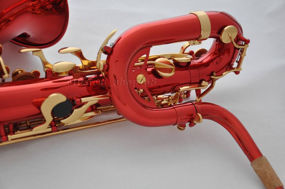 Professional Red Dragon Eb baritone saxophone Low A High F sax with