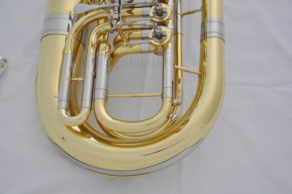 Professional Gold brass Euphonium 4 Rotary Valve Tuba Horn cupronickel tuning eBay