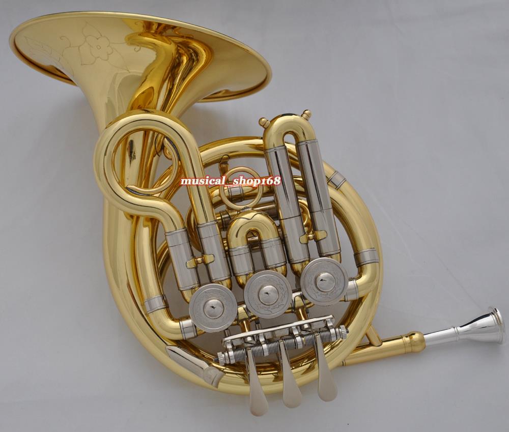 Top new gold Bb mini french horn piccolo french with mouthpiece case eBay