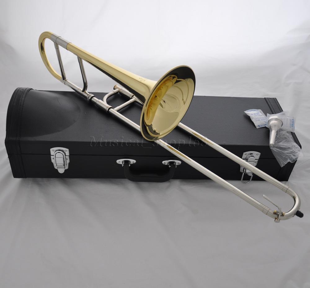 High grade Gold lacquer brass Eb key children Alto Trombone horn with