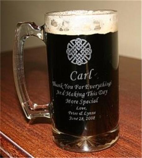Details about 10 PERSONALIZED 25oz BEER MUGS Groomsman Wedding Gift