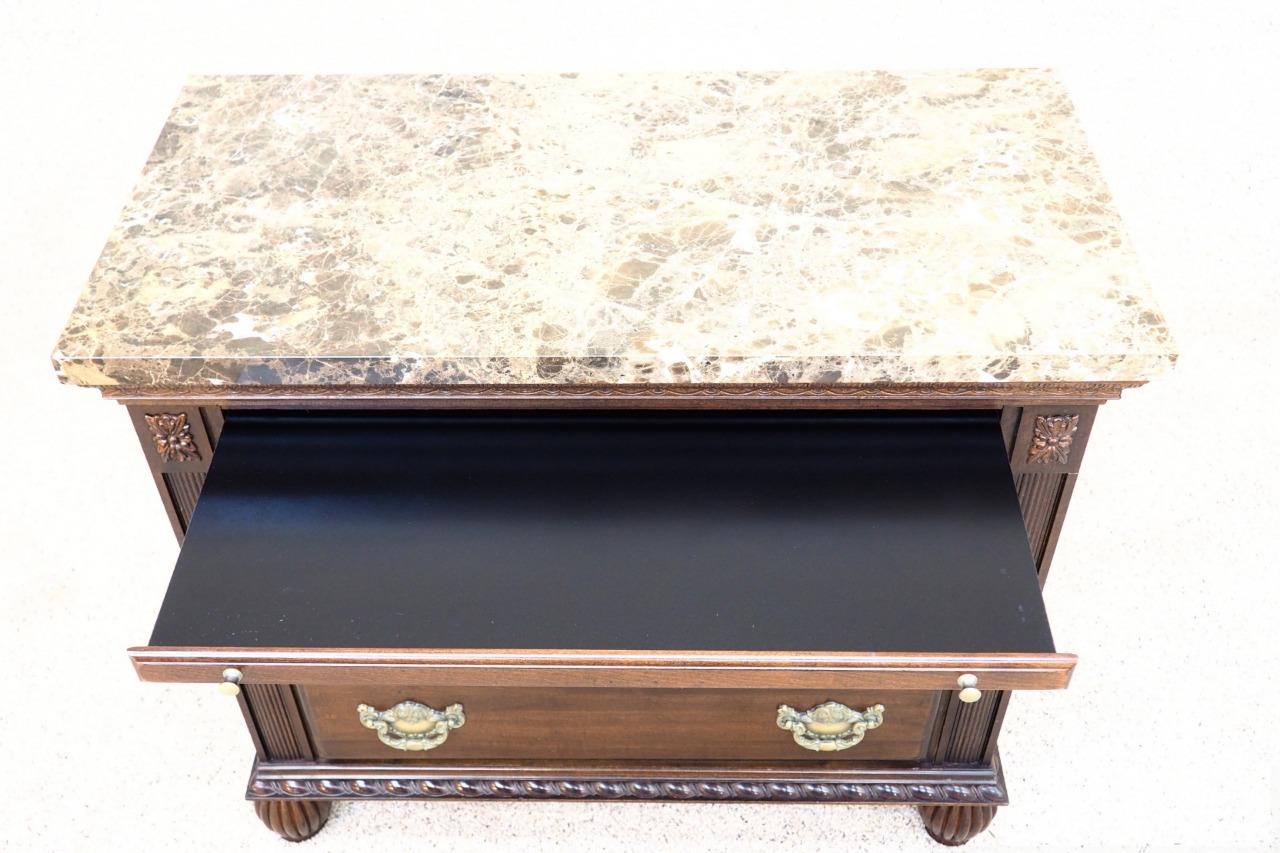 KINCAID Nightstand Night Stand Bar Server Console Bachelor's Chest Marble Top eBay
