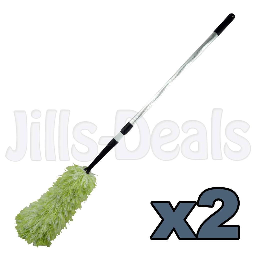 2x TELESCOPIC DUSTERS HOME OFFICE COBWEB BRUSH LONG HANDLE HIGH REACH DUSTER eBay