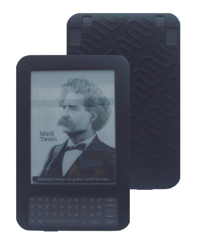 NEW BLACK SILICONE SKIN CASE COVER FOR KINDLE 3 KEYBOARD 3G Wi-Fi UK 