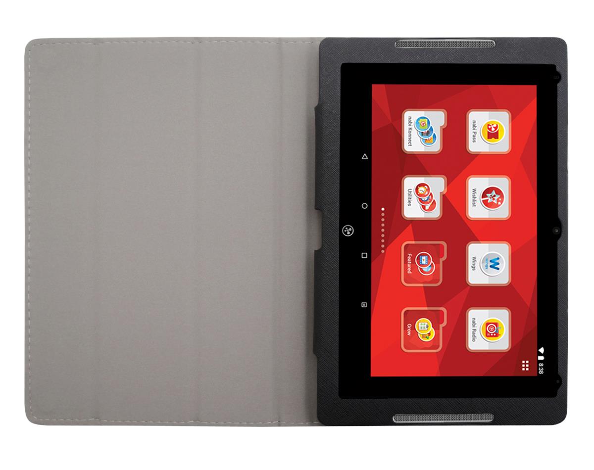 for Fuhu Nabi Elev-8 Tablet PU Leather Folding Folio Skin ...