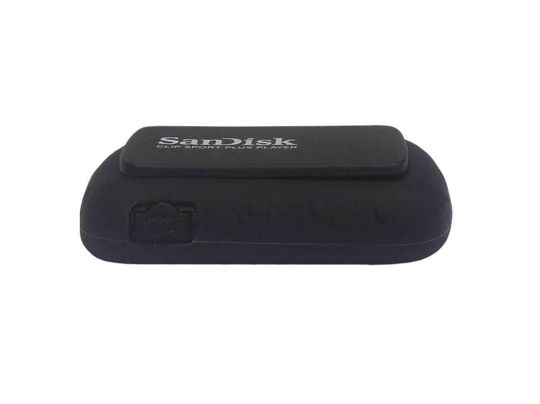 Black Charger Cable + Black Skin Case for Sandisk Sansa Clip Sport Plus
