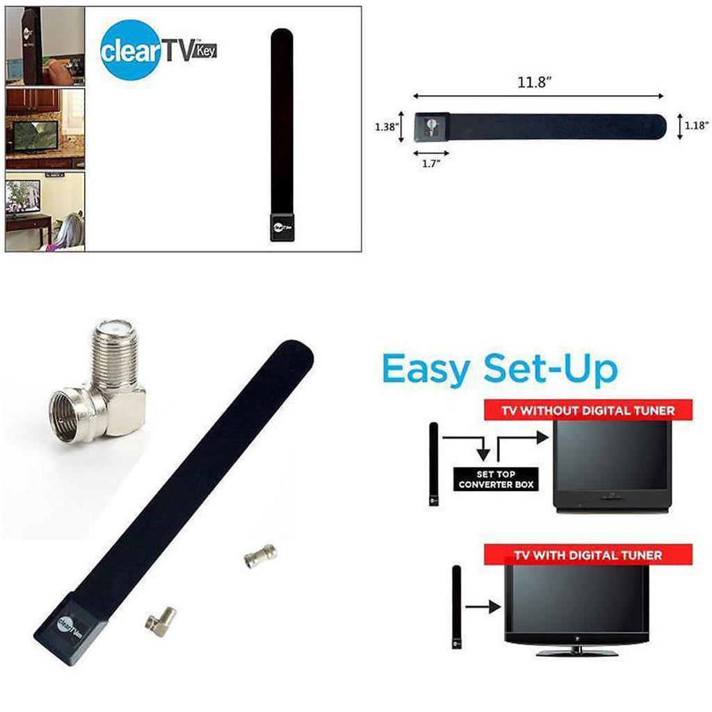 New Clear TV Key HDTV FREE TV Digital Indoor Antenna Ditch Cable As