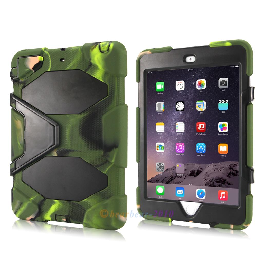 Waterproof Shockproof Rubber Military Stand Case Cover For iPad Pro 9.7
