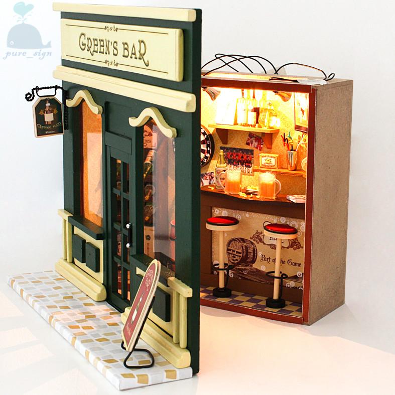 DIY Handcraft Wooden Project Wooden Dolls House European Miniature Shop