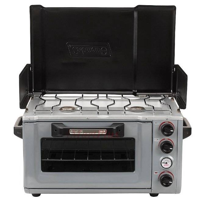 coleman camp 2 burner instastart propane grill stove