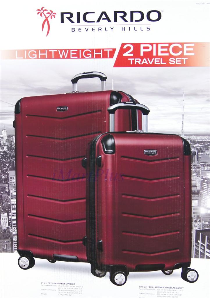 Ricardo 2 piece spinner luggage set costco, lv suitcases travel bags