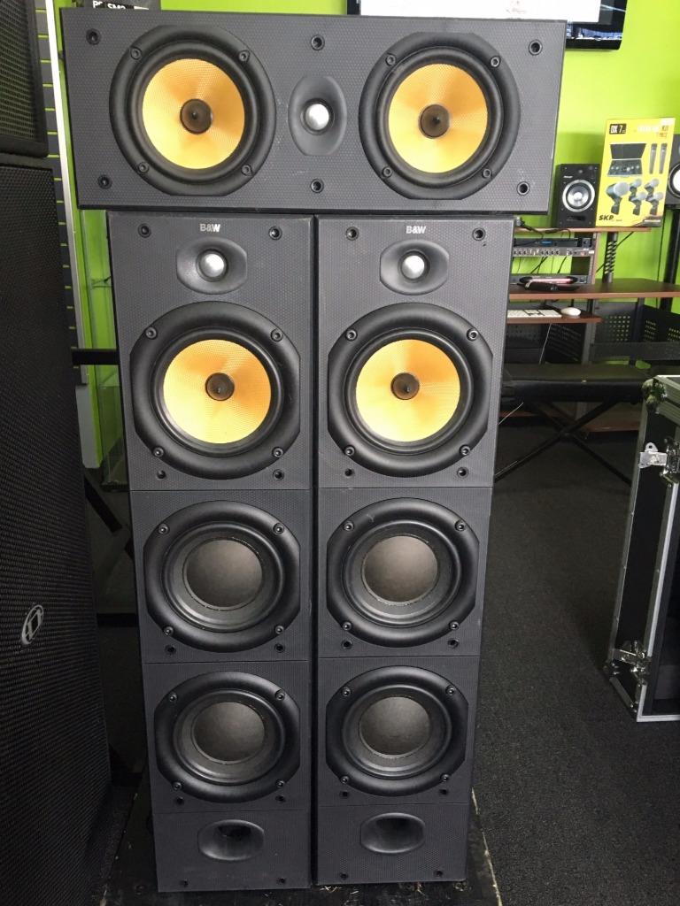 Bowers & Wilkins DM604 S2 Floor Standing Speakers & B&W LCR6 S2 Center