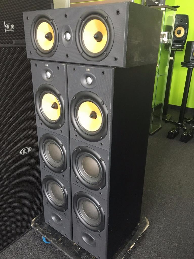 Bowers & Wilkins DM604 S2 Floor Standing Speakers & B&W LCR6 S2 Center