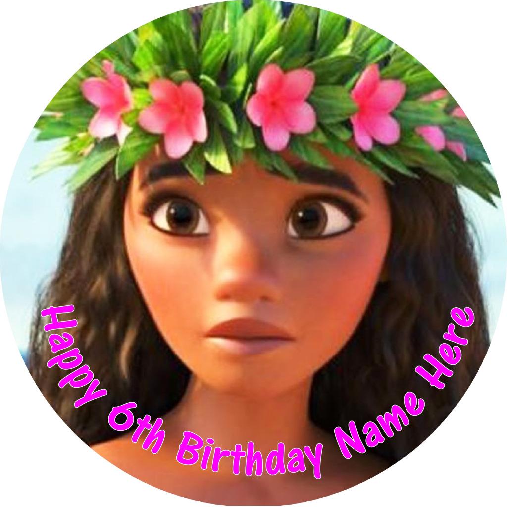 Moana cake topper edible rice paper. Personalised!