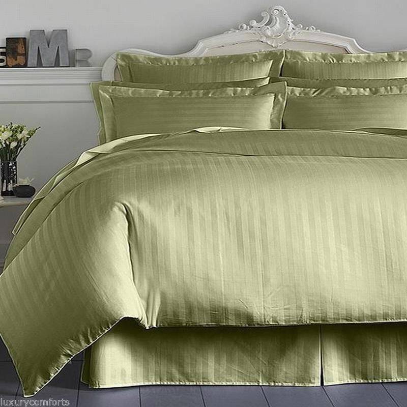 Charter Club Damask Stripe Full/Queen Duvet Cover, Palmetto (Green