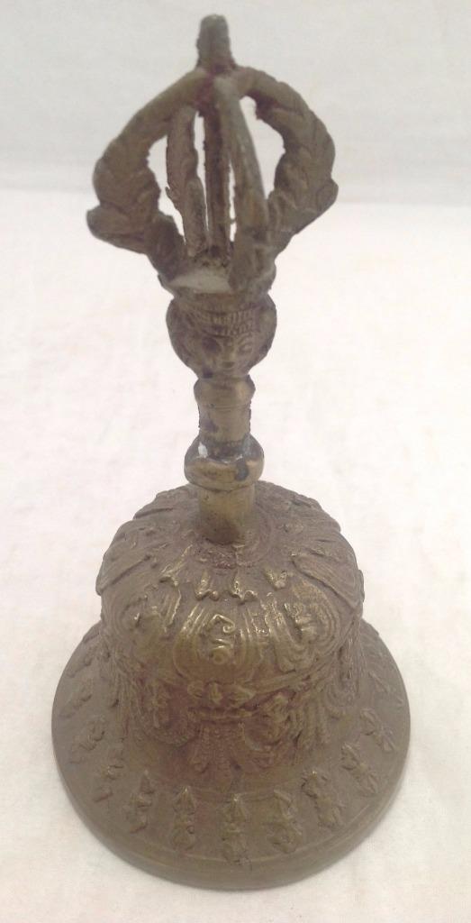 Brass Bells from India, Ornate/Engraved, Temple or Alter Distinct Tone