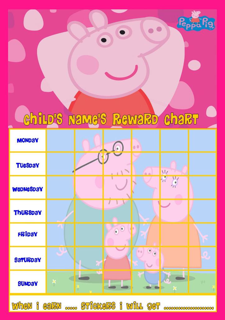 PEPPA PIG PERSONALISED REWARD CHART WITH FREE STICKERS AND PEN EBay peppa-pig-personalised-reward-chart-with-free-stickers-and-pen-ebay