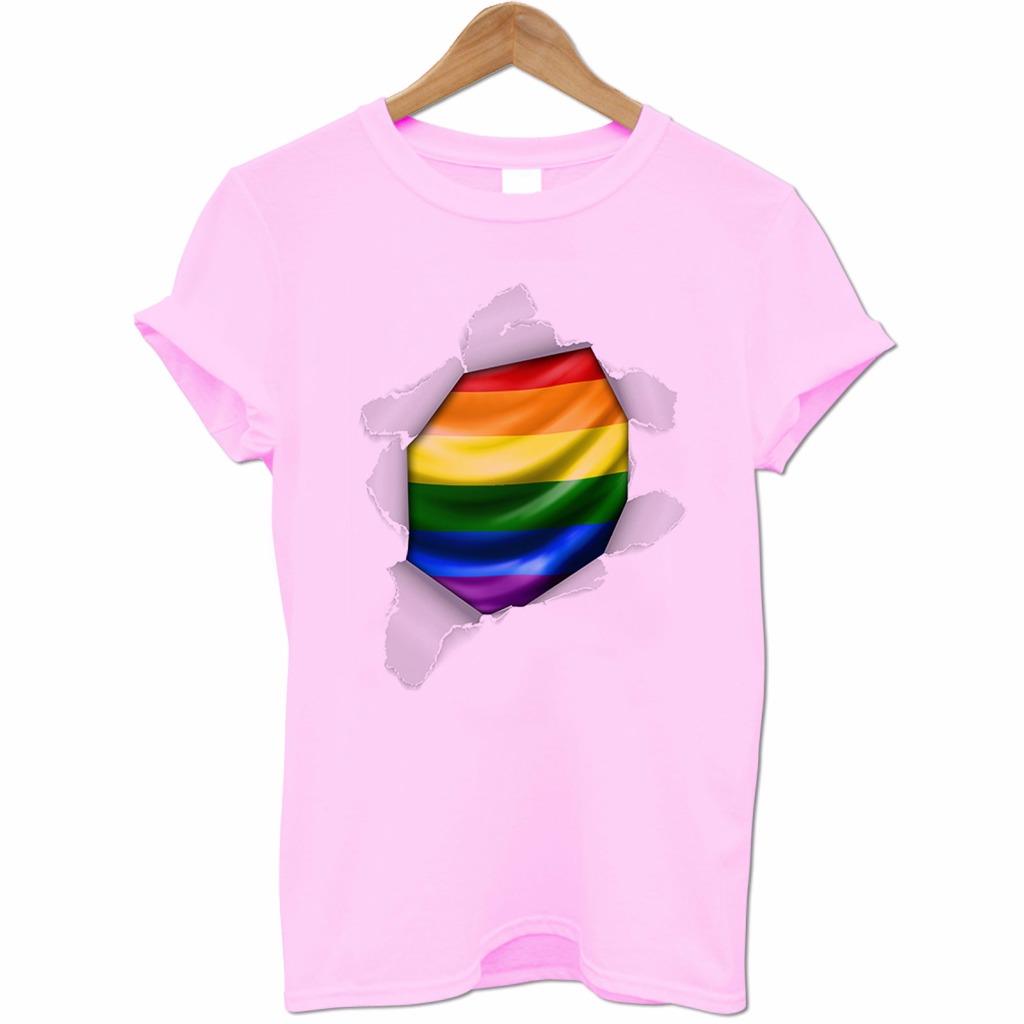 Gay Pride And Proud Ripped Paper Rainbow Flag Lgbt Mens T Shirt Ebay