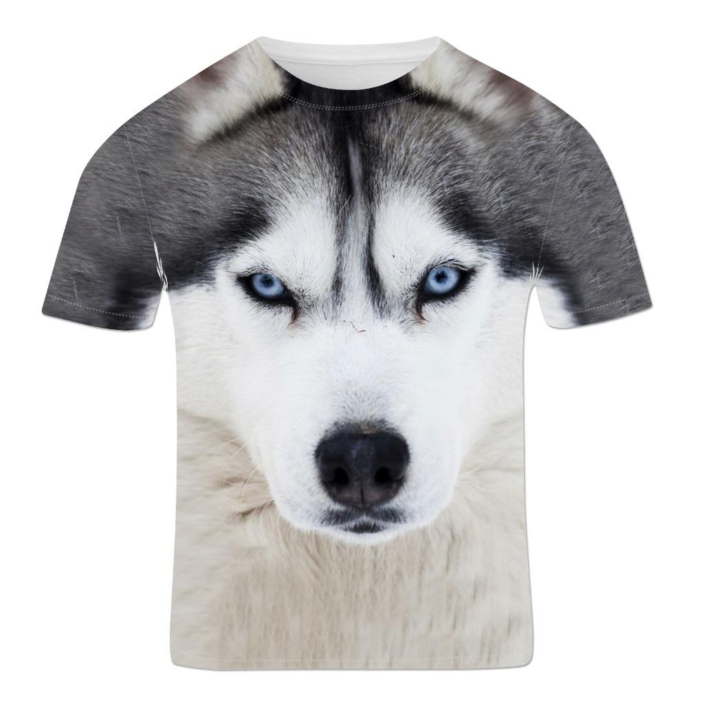 Siberian Husky Cute Artic Working sleigh dog Animal 3D Effect Mens T Shirt eBay