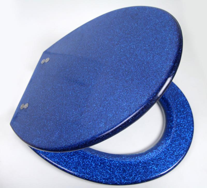 Glitter silver balack sparkle resin toilet seat