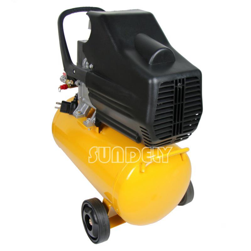 24 Litre 2.5HP 9.5CFM 240v yellow Air Compressor & 5pc Spray Kit Air Tools