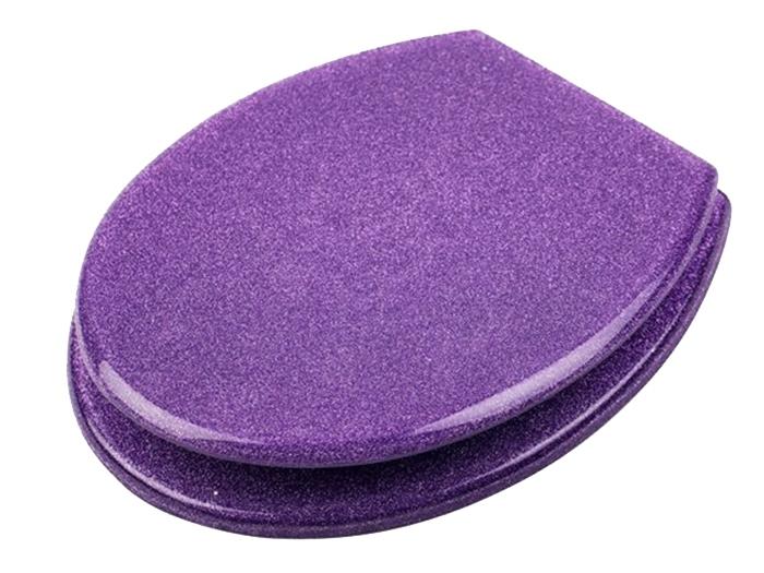 Purple Toilet Seat Resin Novelty Toilet Seats with chrome hinges