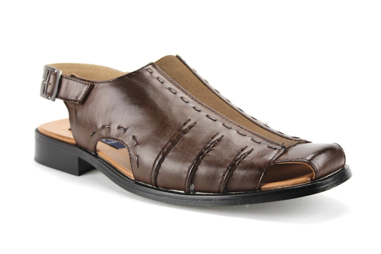 ... Mens Fashion Closed Toe Casual Dress Shoe Sandals w Leather Lining
