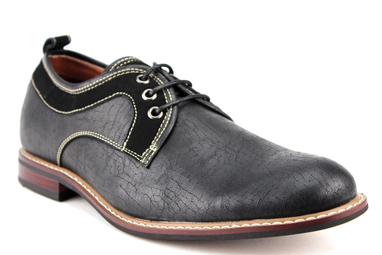 New Mens Ferro Aldo Round Toe Distressed Lace Up Oxfords
