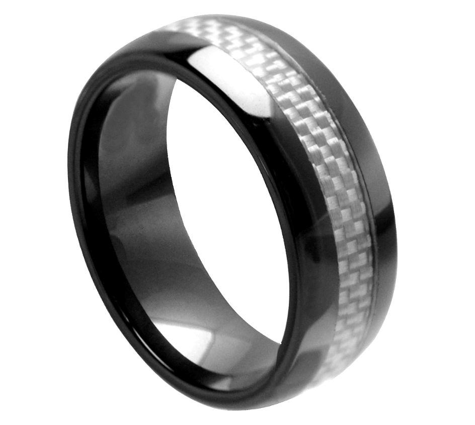 about Men's Ceramic Wedding Ring Classic Comfort Fit Band New Quality ...
