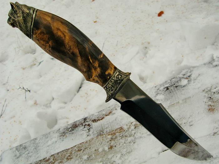 * TRIDENT UKRAINE * Knife Pommel of German Silver Custom Knives Making