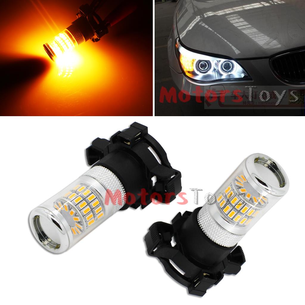 XBright Amber CANbus PY24W LED Bulbs For BMW 3 4 5 Series X5 X6 Z4