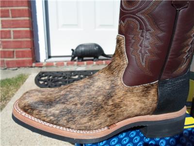 hair on hide cowboy boots