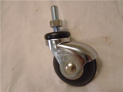 2" x 1" Threaded Stem Caster w Neoprene Wheel Darcor 125 lbs