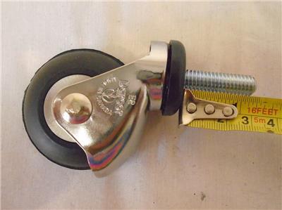 2" x 1" Threaded Stem Caster w Neoprene Wheel Darcor 125 lbs