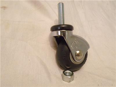 2" x 1" Threaded Stem Caster w Neoprene Wheel Darcor 125 lbs