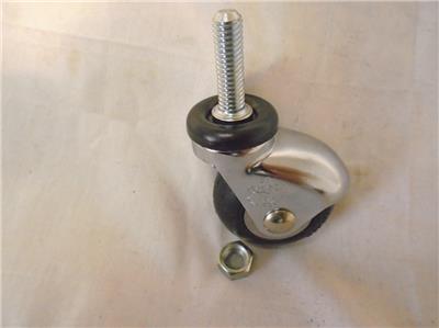 2" x 1" Threaded Stem Caster w Neoprene Wheel Darcor 125 lbs