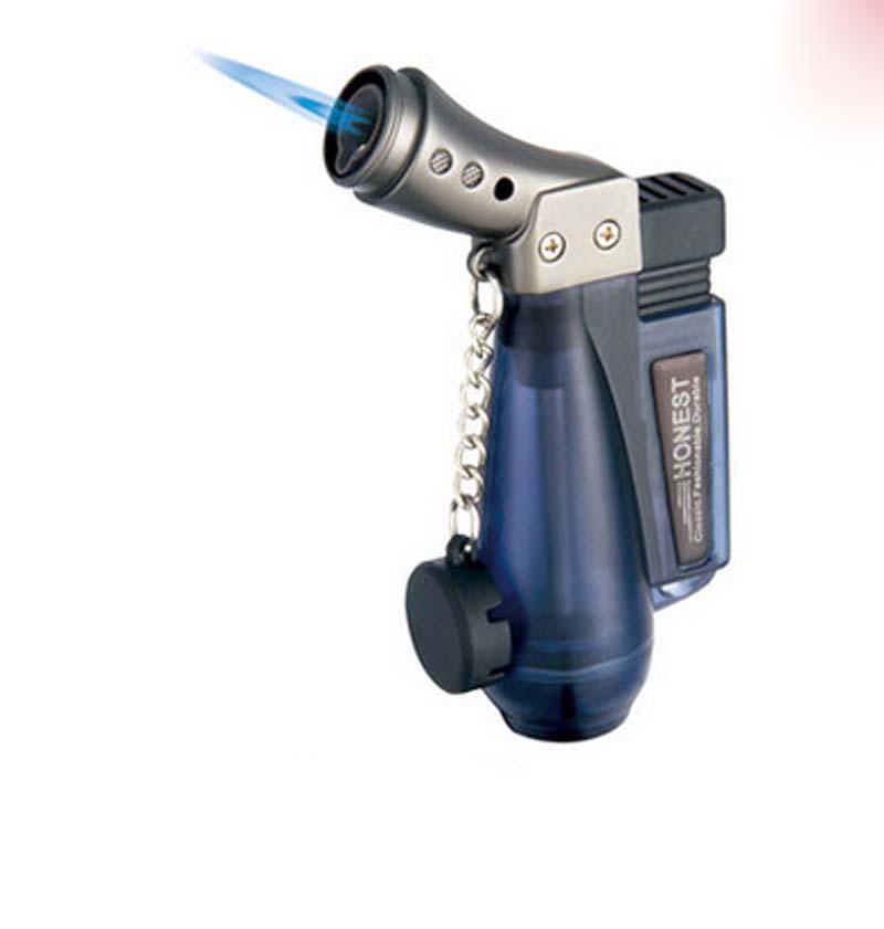 Honest Jet Blue Flame Lighter Refillable Butane Jet Torch Lighter Dark
