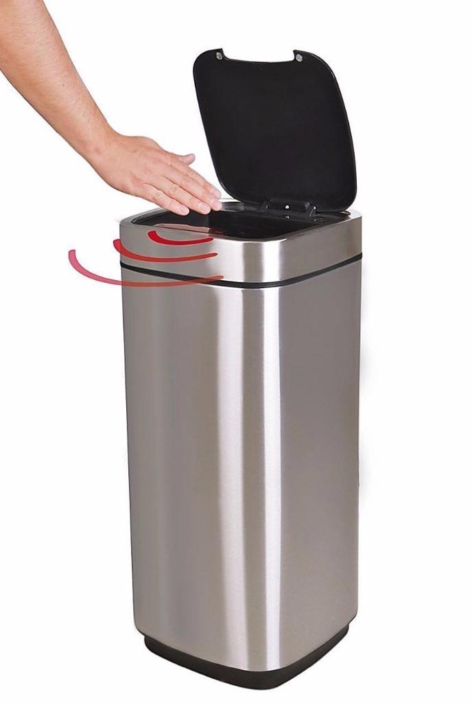 New Automatic 47L EKO Motion Sensor Stainless Steel Touchless Rubbish