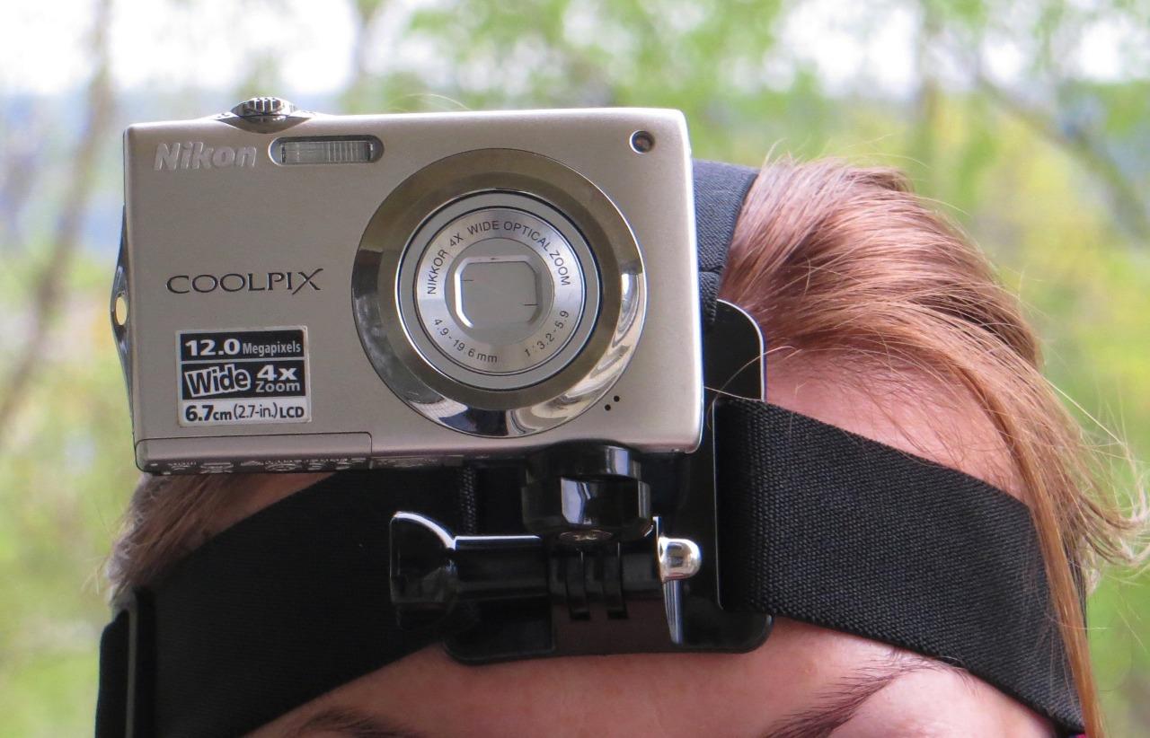 Digital Camera Head Helmet Strap Band Mount Holder Belt Canon Nikon