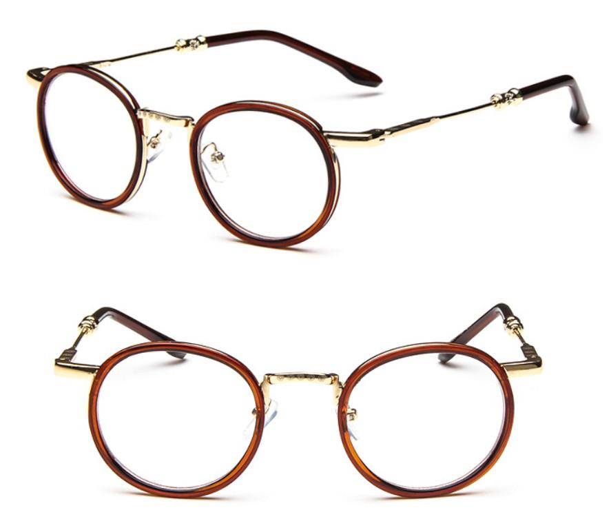 Vintage eyeglass frame Men Womens Round metal Retro ...