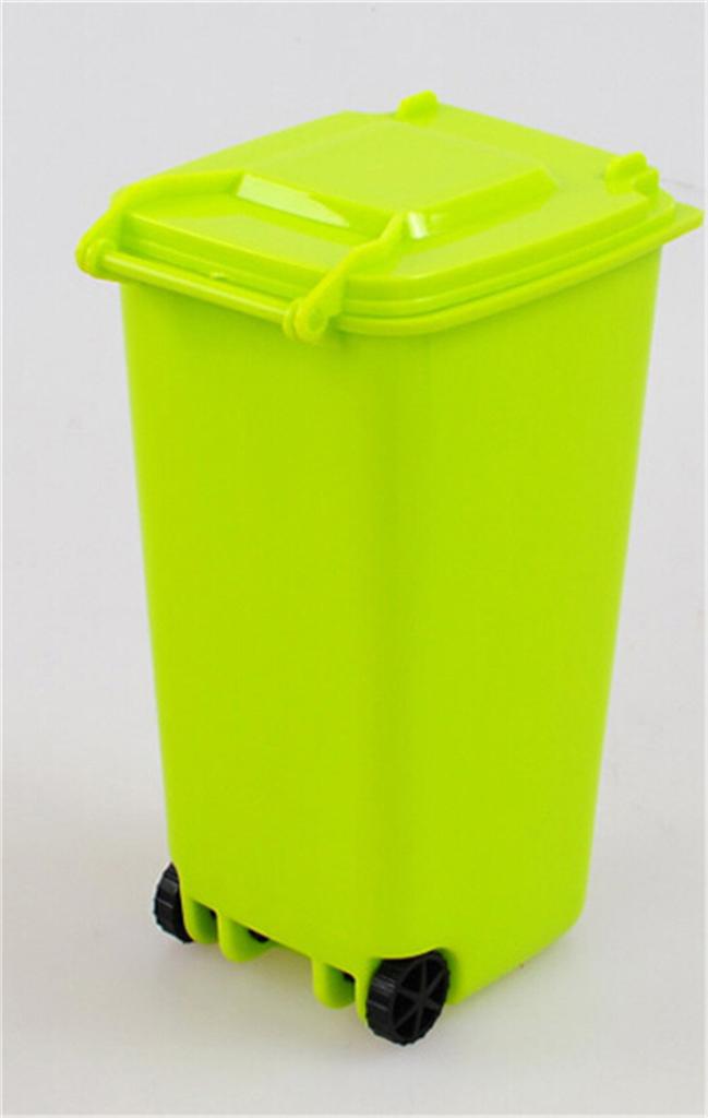 Mini Wheelie Bin Desk Office Desktop Stationery Organiser Pen Pencil